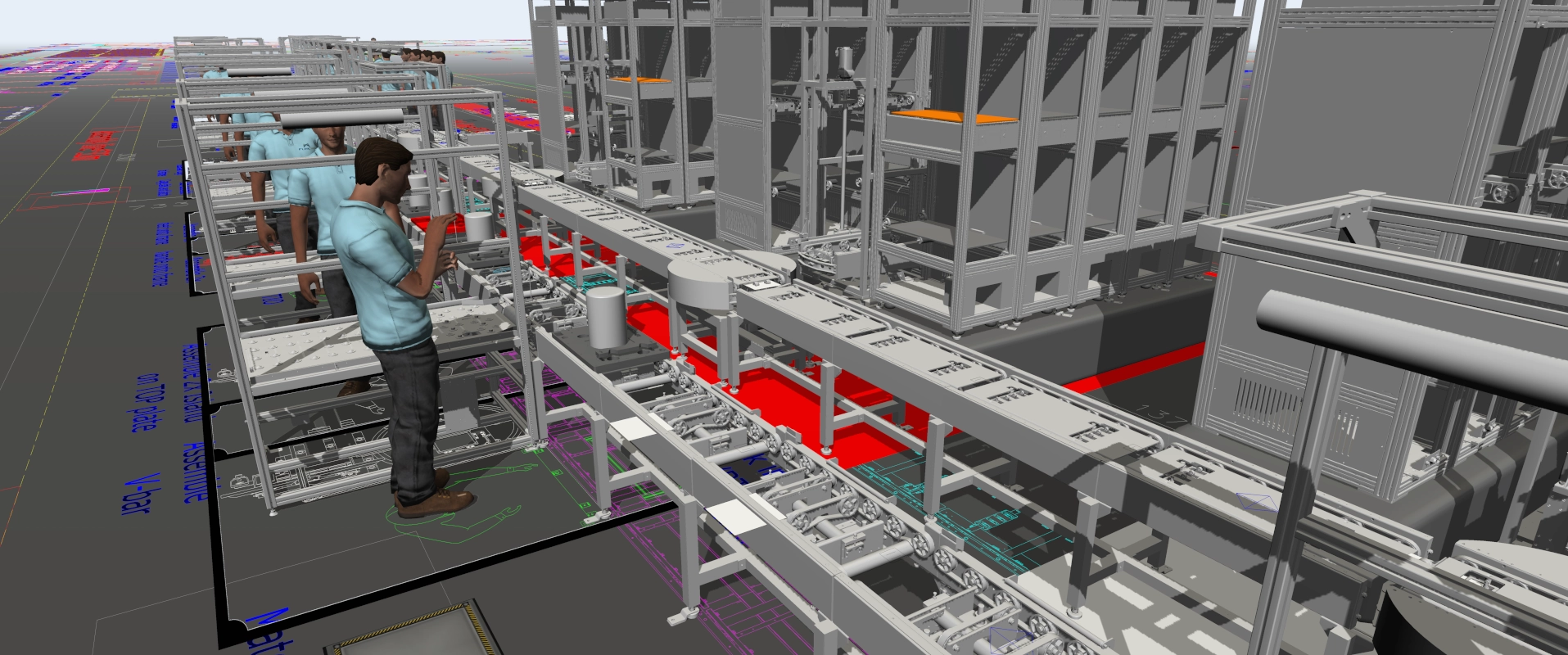 FlexSim 3D simulation