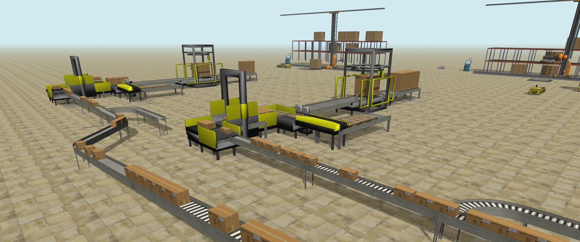 FlexSim 3D simulation