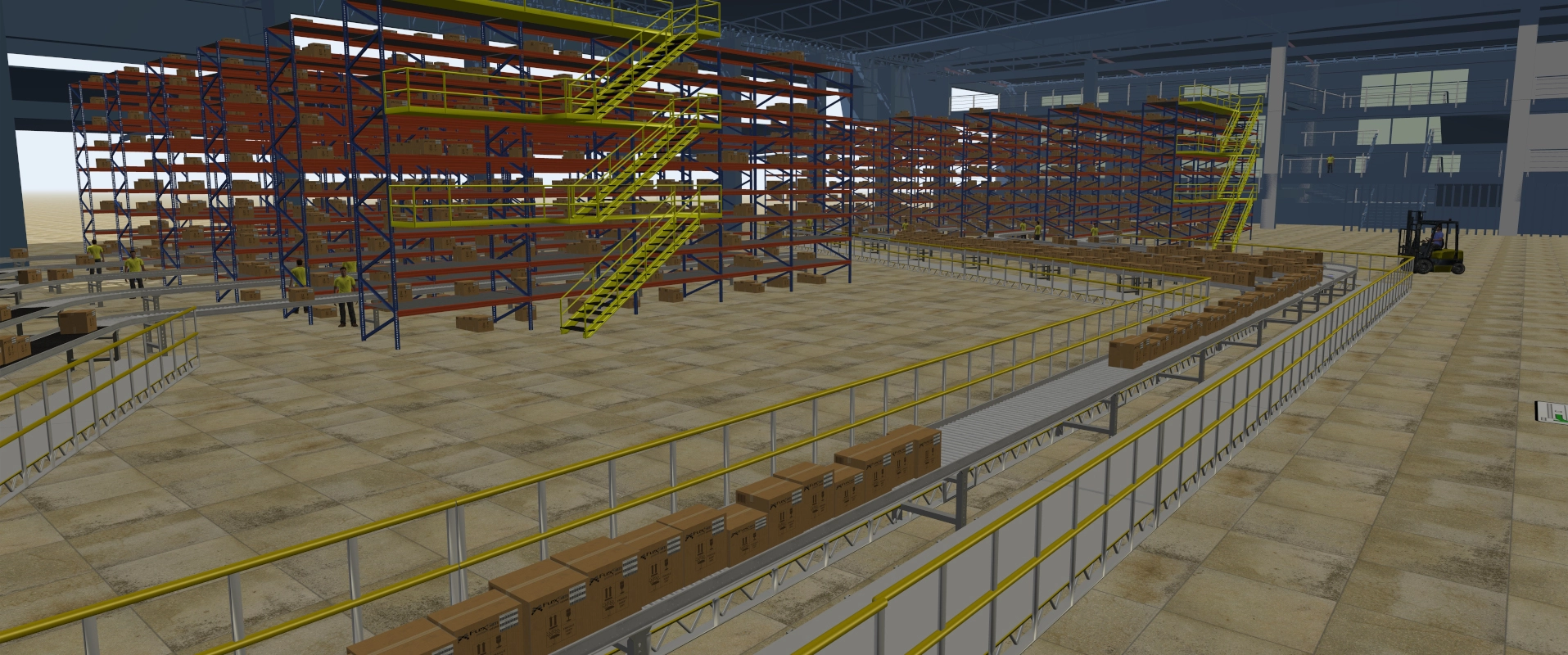 FlexSim 3D simulation