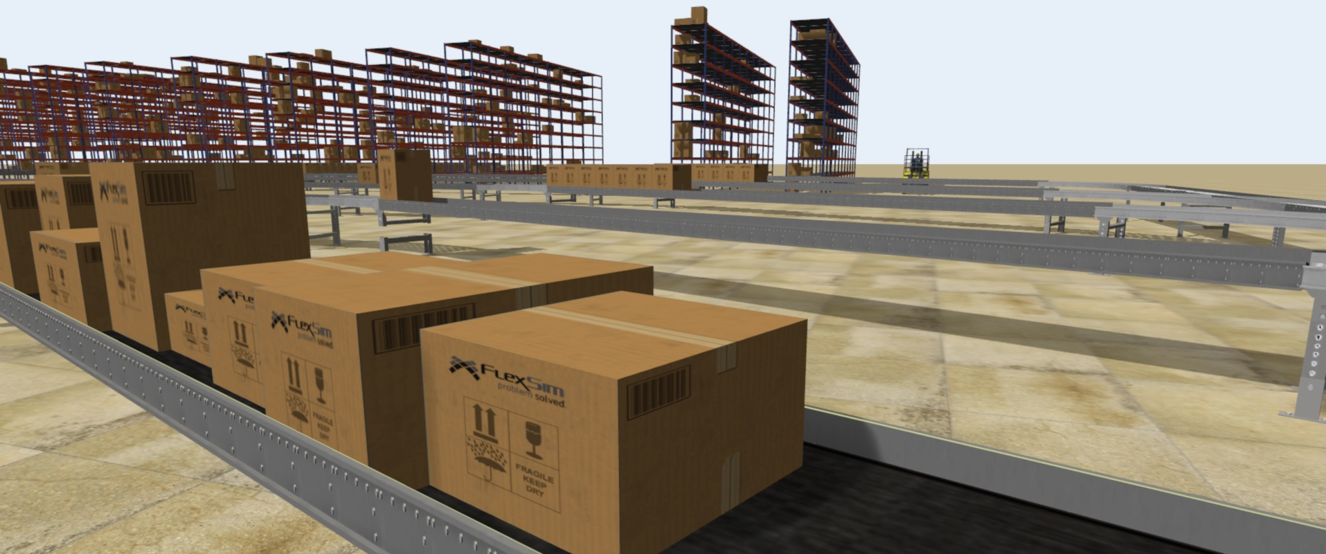FlexSim 3D simulation