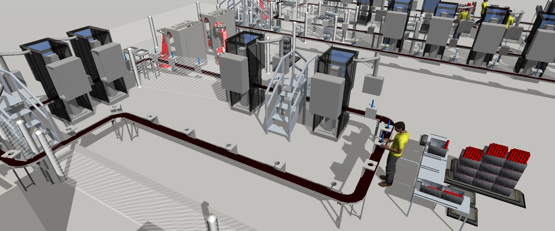 Virtual commissioning for a smart factory