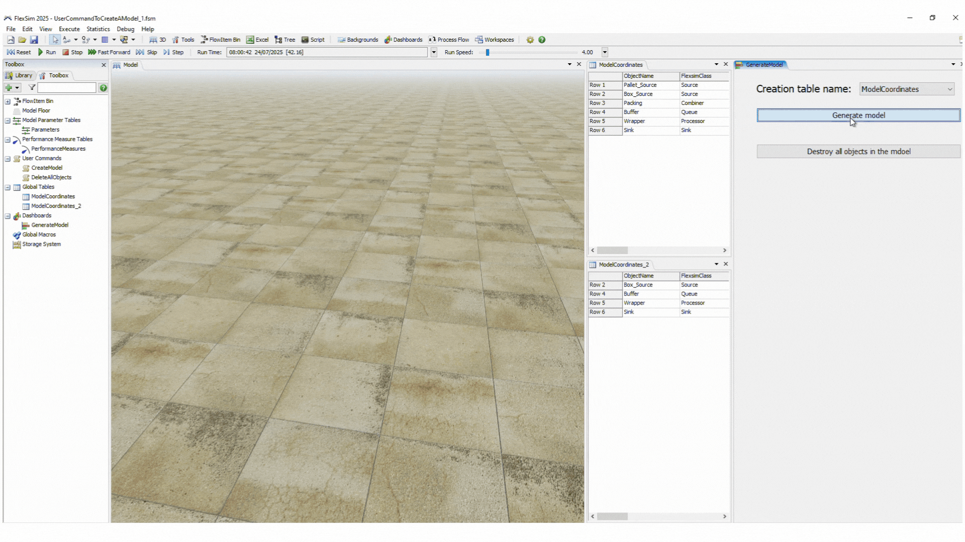 User Command can be used to automate the process of creating new objects and lines