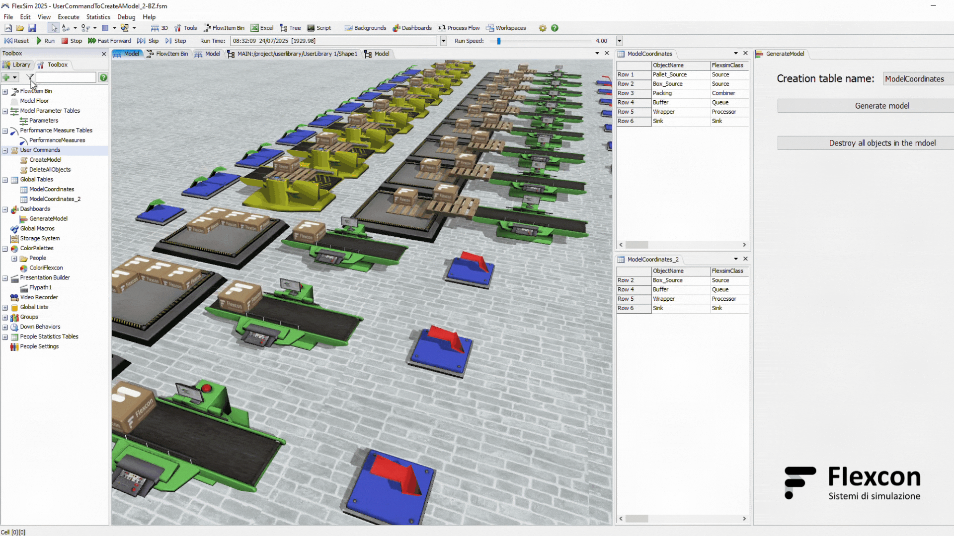 User Command can be used to automate the process of creating new objects and lines