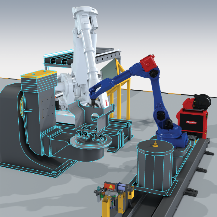 Robotic cell simulation for offline programming and process validation in manufacturing / Simulazione di cella robotizzata per programmazione offline e validazione dei processi produttivi